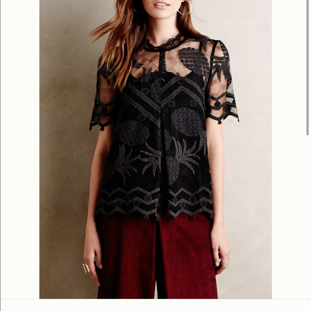 Anthropologie Pina lace top xs
